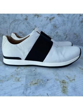 Vionic Codie Women's Size 11 Shoes White Black Leather Slip On Comfort  Loafers